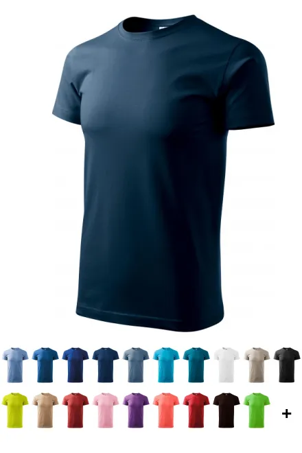 T-shirt simple homme, bleu foncé