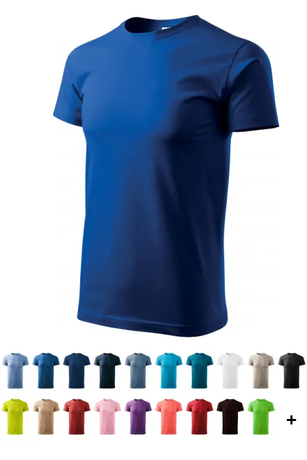 T-shirt simple homme, bleu royal