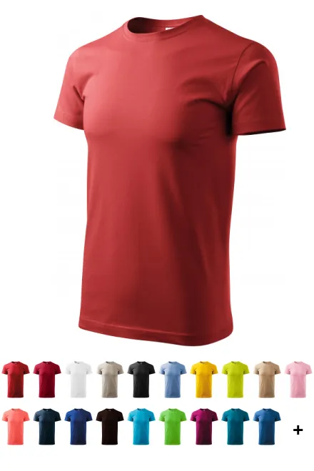 T-shirt simple homme, bordeaux