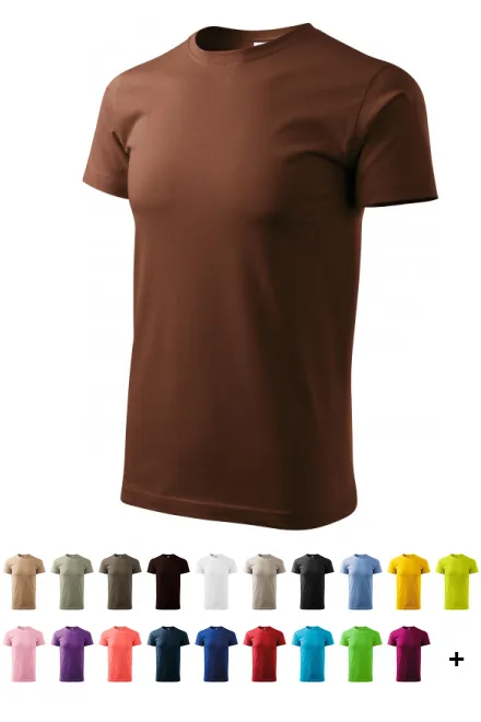 T-shirt simple homme, chocolat
