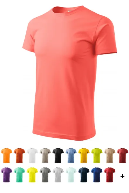 T-shirt simple homme, corail
