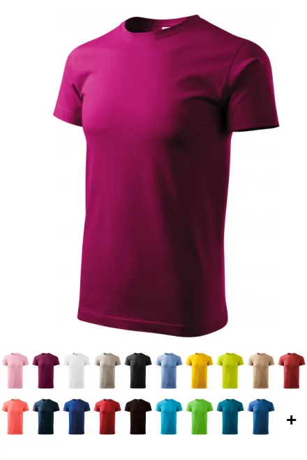 T-shirt simple homme, fuchsia