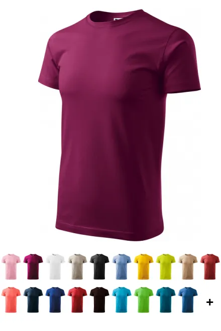 T-shirt simple homme, fuchsia