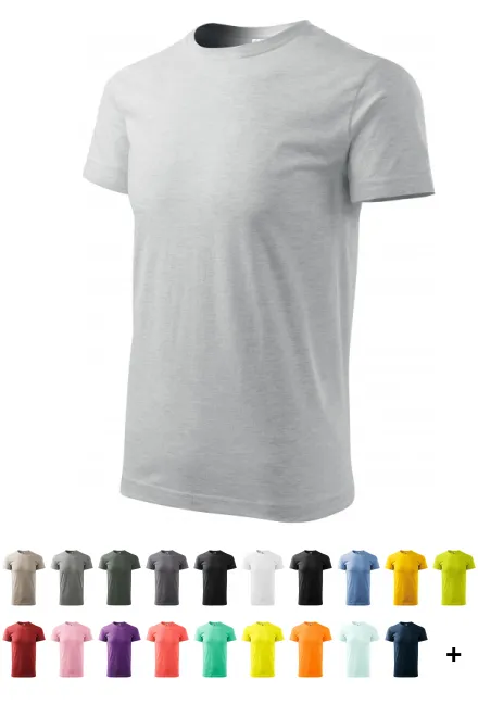 T-shirt simple homme, marbre gris clair