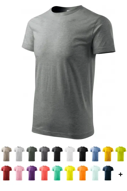 T-shirt simple homme, marbre gris foncé