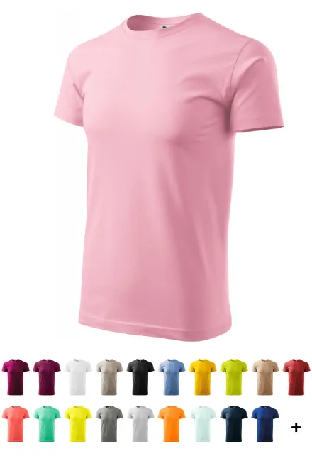 T-shirt simple homme, rose