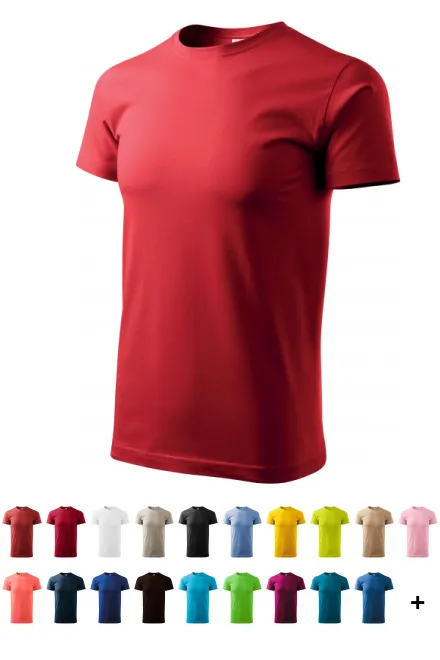 T-shirt simple homme, rouge
