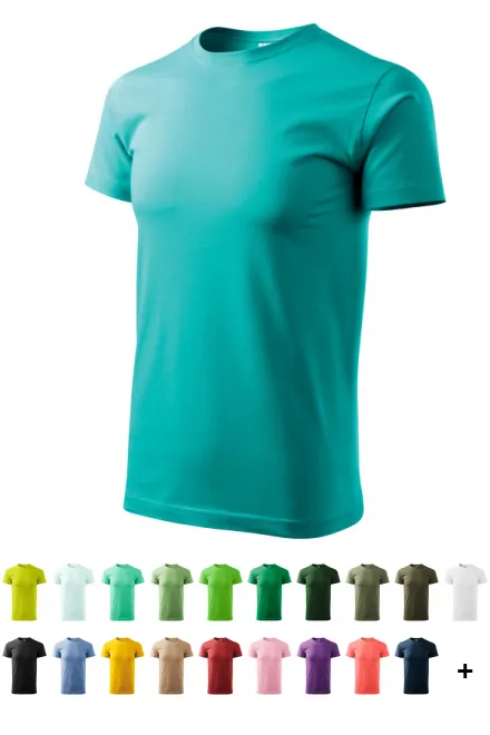 T-shirt simple homme, vert émeraude