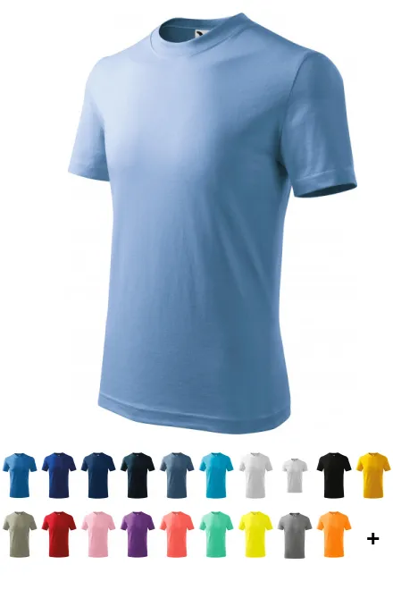 T-shirt simple pour enfants, bleu ciel