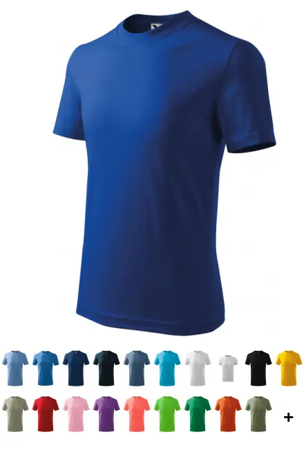 T-shirt simple pour enfants, bleu royal