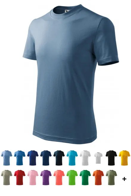 T-shirt simple pour enfants, denim