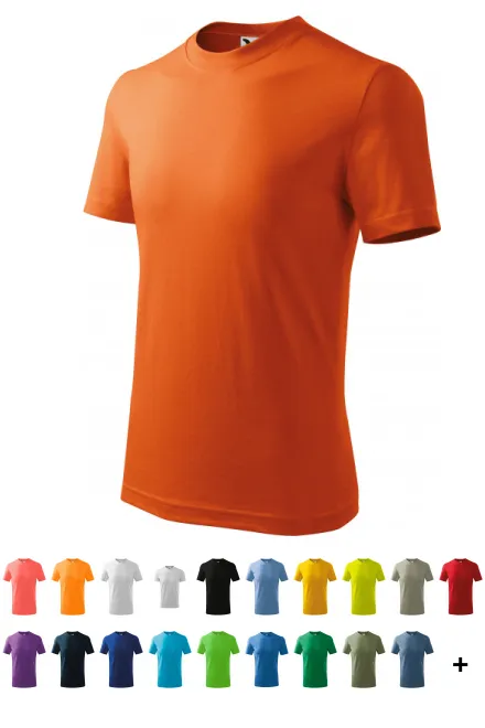 T-shirt simple pour enfants, orange
