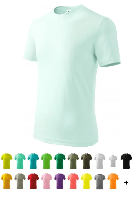 T-shirt simple pour enfants, vert glace