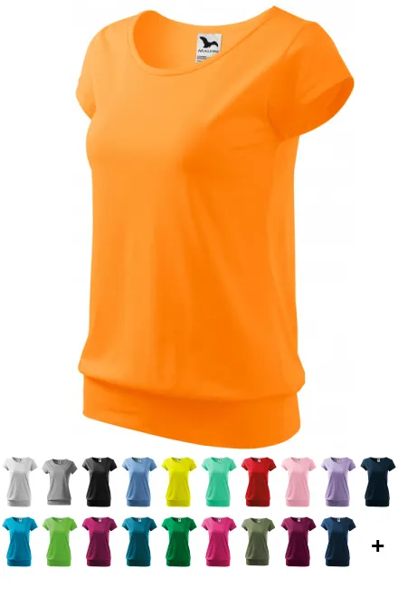 T-shirt tendance pour femme, mandarine