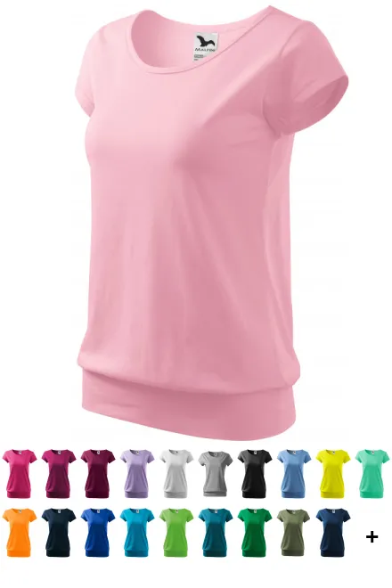 T-shirt tendance pour femme, rose