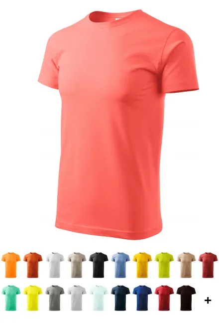 T-shirt unisexe plus épais, corail