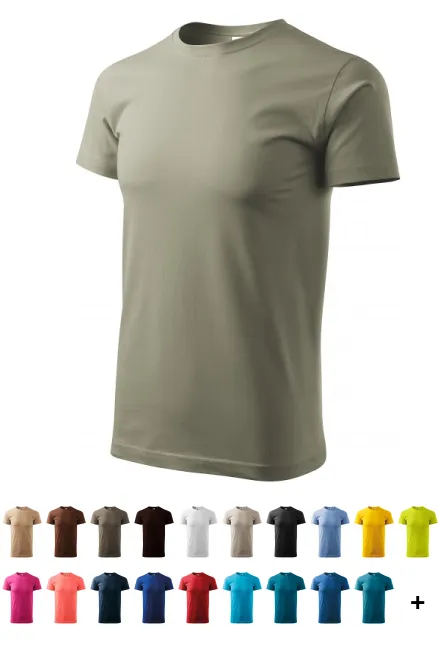 T-shirt unisexe plus épais, kaki brillant