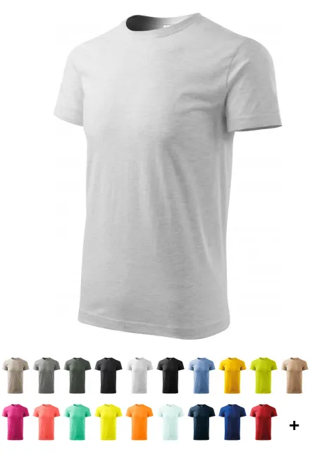 T-shirt unisexe plus épais, marbre gris clair