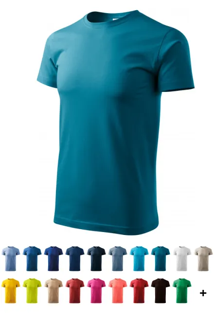 T-shirt unisexe plus épais, turquoise foncé