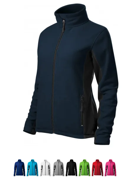Veste contrastée en molleton pour femme, bleu foncé