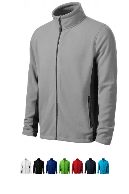 Veste polaire homme contrastée, gris clair