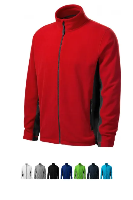 Veste polaire homme contrastée, rouge