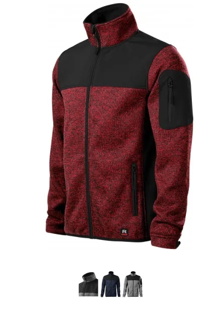 Veste temps libre homme, rouge-noir