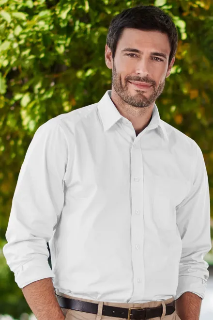 Chemise homme à manches longues, blanche