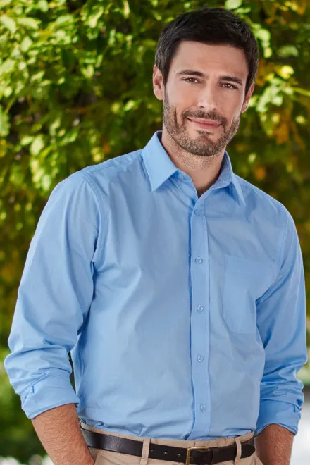 Chemise homme à manches longues, bleu ciel Chemise homme à manches longues, bleu ciel