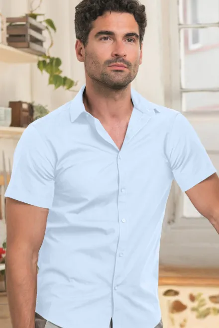 Chemise homme - Coupe ajustée, bleu clair