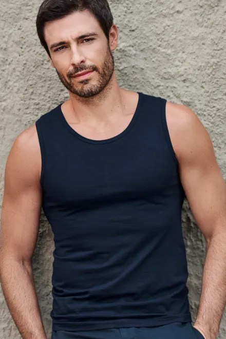 Débardeur homme, bleu foncé