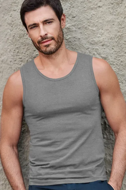 Débardeur homme, marbre gris foncé