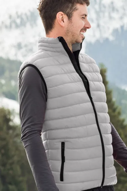 Gilet matelassé homme, Gris argent