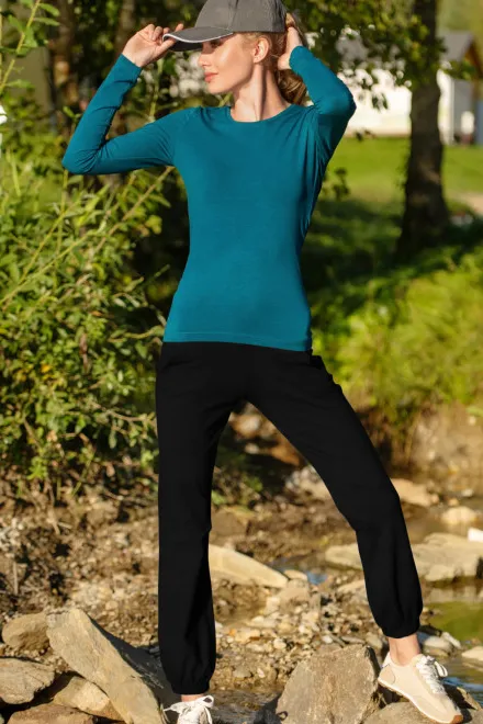 Pantalons de survêtement pour femmes avec poches, noir