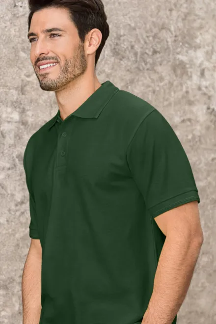 Polo ample homme, bouteille verte