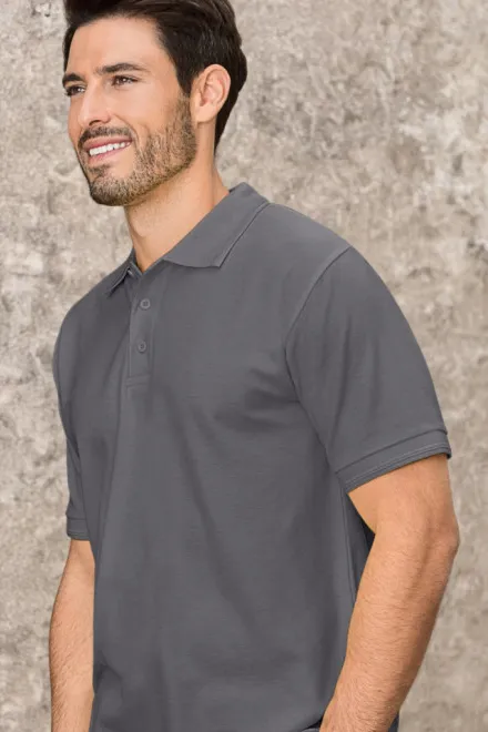 Polo ample homme, gris acier