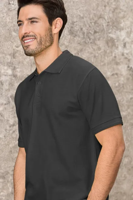 Polo ample homme, marbre anthracite