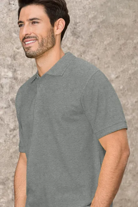 Polo ample homme, marbre gris foncé