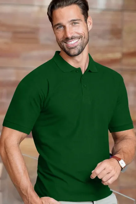 Polo épais pour homme, bouteille verte