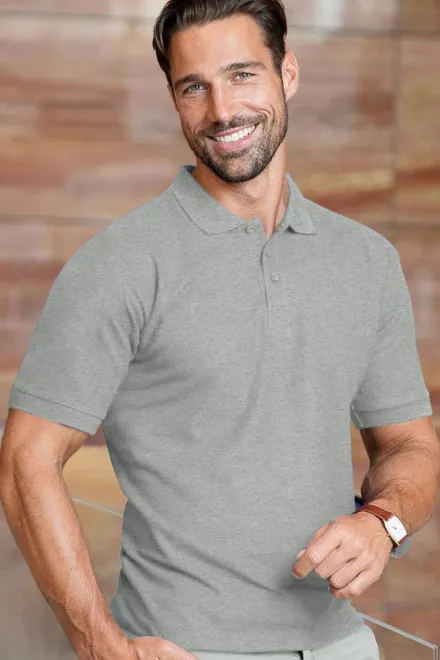 Polo épais pour homme, marbre gris foncé