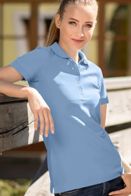 Polo femme, bleu ciel