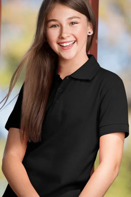 Polo pour enfants, noir