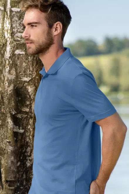 Polo simple homme, bleu ciel