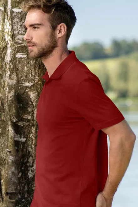 Polo simple homme, bordeaux