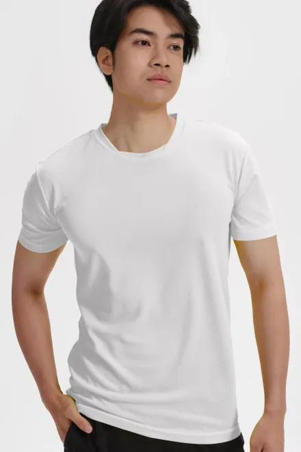 T-shirt à encolure asymétrique, blanche