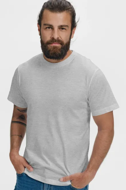 T-shirt classique, marbre gris clair