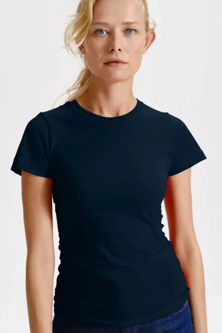 T-shirt classique pour femme, bleu foncé