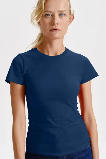 T-shirt classique pour femme, bleu nuit