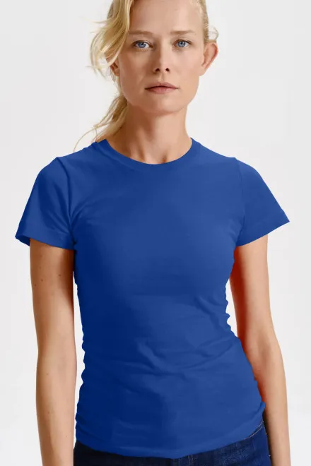 T-shirt classique pour femme, bleu royal