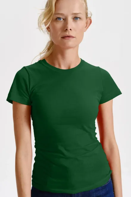 T-shirt classique pour femme, bouteille verte